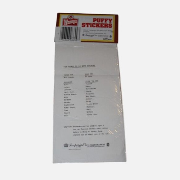 Vintage Wendys Puffy Stickers Wheres the Beef? 1984 Unopened - Picture 3 of 3